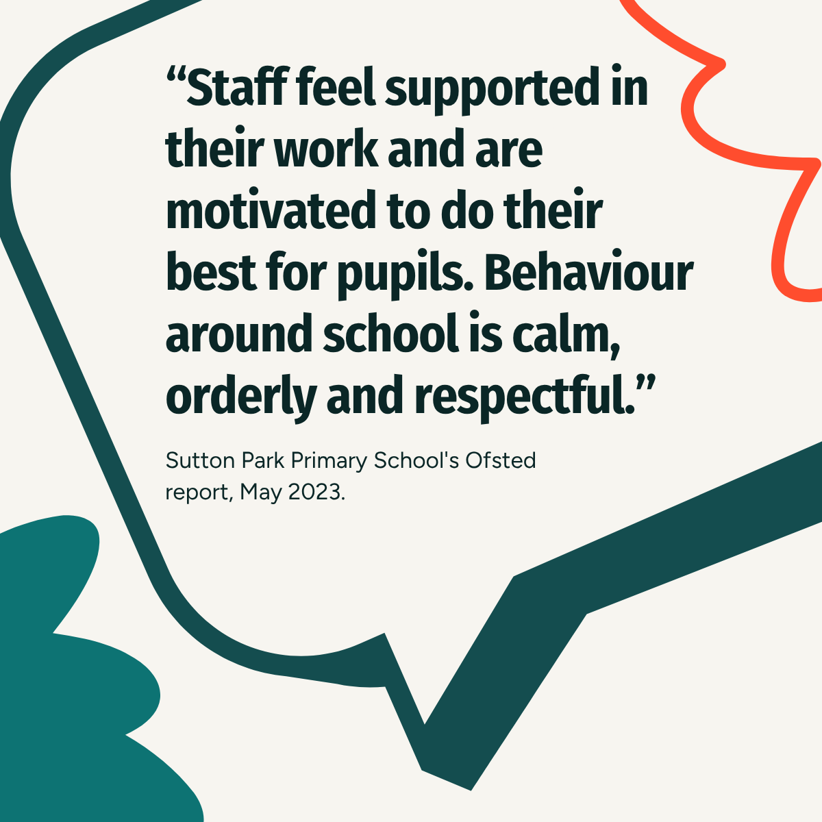 "Staff feel supported in their work and are motivated to do their best for pupils. Behaviour around school is calm, orderly and respectful."